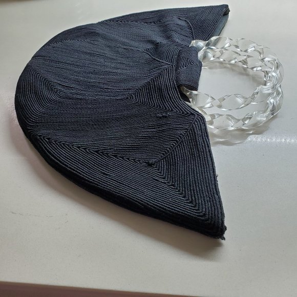 TRUE VINTAGE BLACK CORDE PURSE - Picture 3 of 4